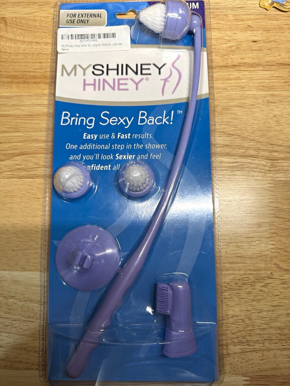 My Shiney Hiney Personal Cleansing Kit Medium Lavender Applicator Brush NEW